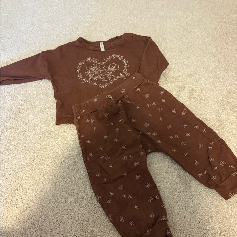 Rylee + Cru Chocolate Brown Kids Pajama Set